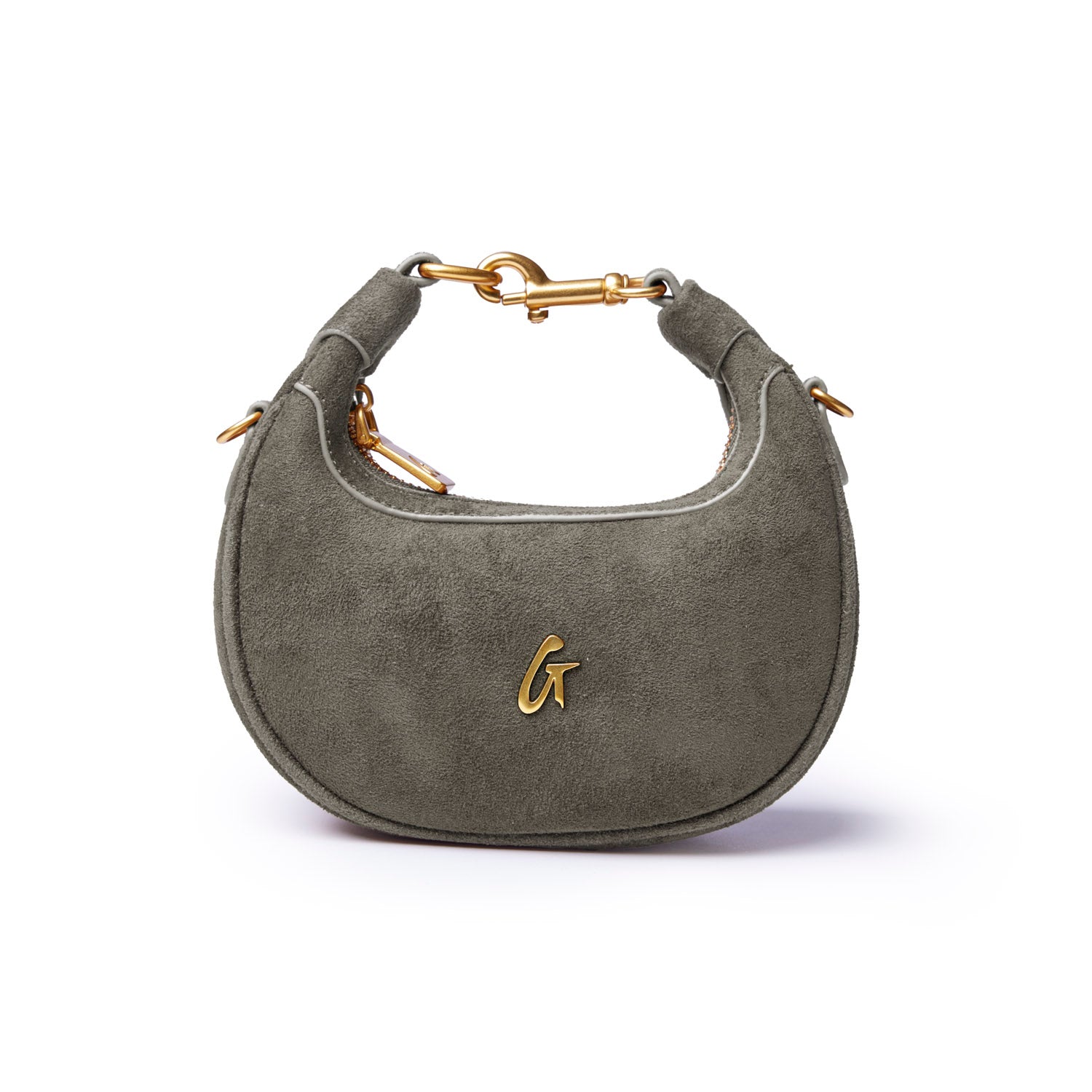 NANO SUEDE HOBO BAG - OLIVE GREEN