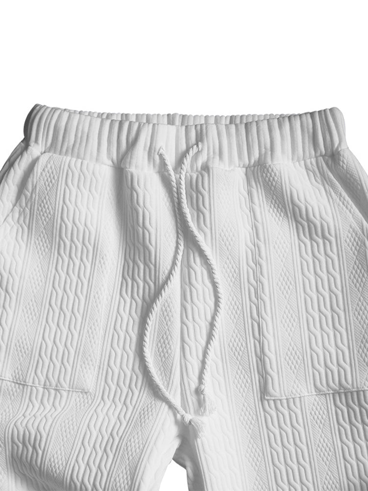 Man's Athleisure Cable Jacquard Set