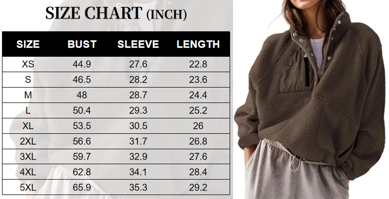 Women’s Cropped Fleece Sherpa Jacket with Pockets