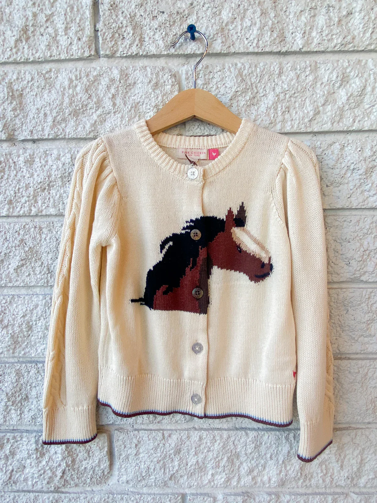 Girl's Cable Constance Sweater Wild Horse