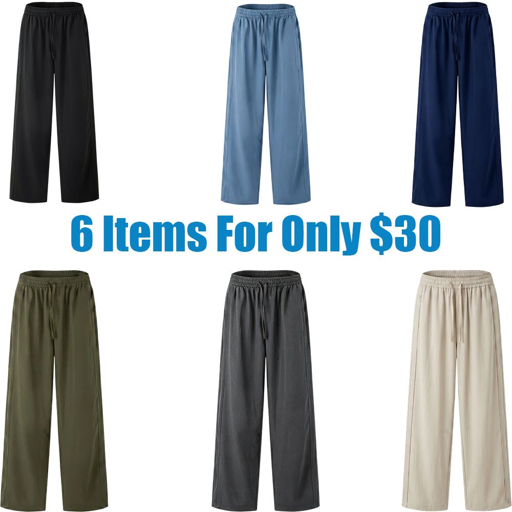 air conditioning pants, Ice Cooling Straight Pants, Unisex Lightweight Breathable Stretch Basic Plain All-Seasons Summer Casual Trousers