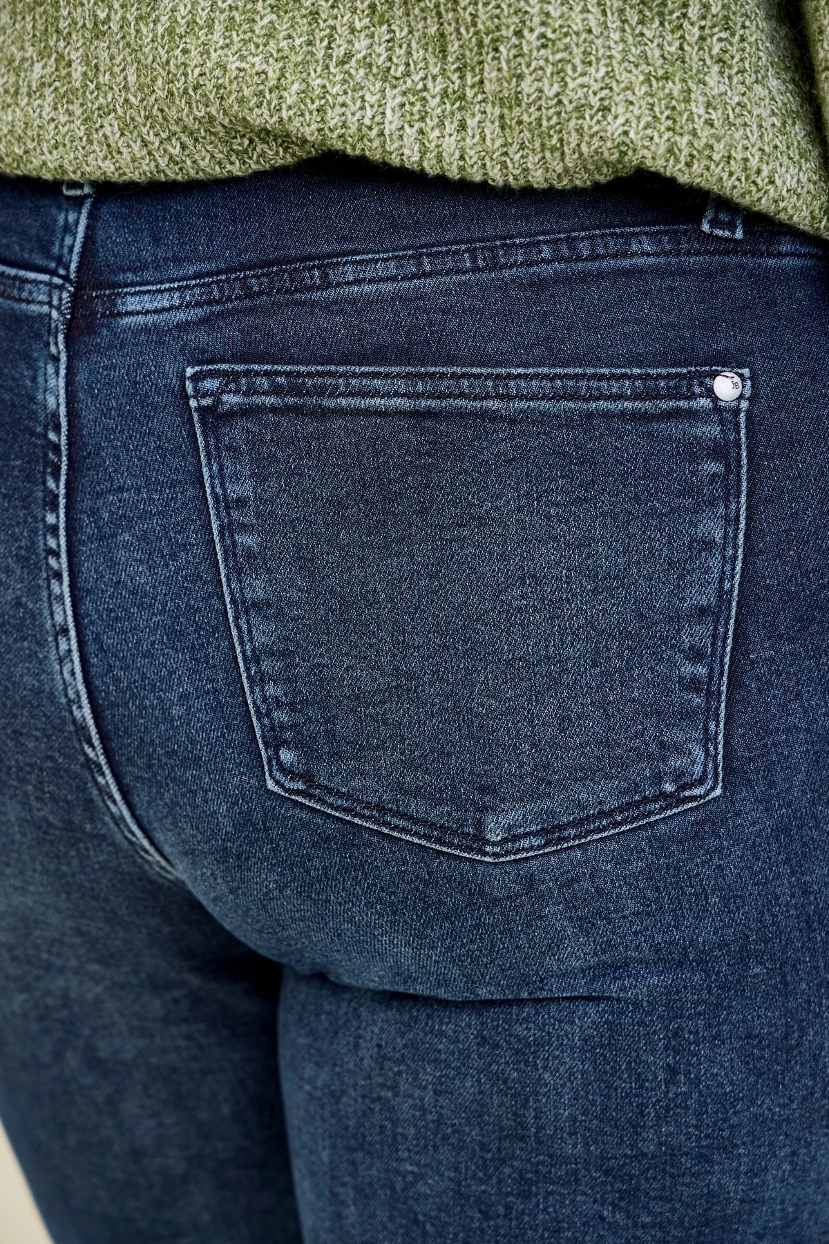 Lisa High Rise Button Fly Hem Distressed Straight Jeans - PLUS