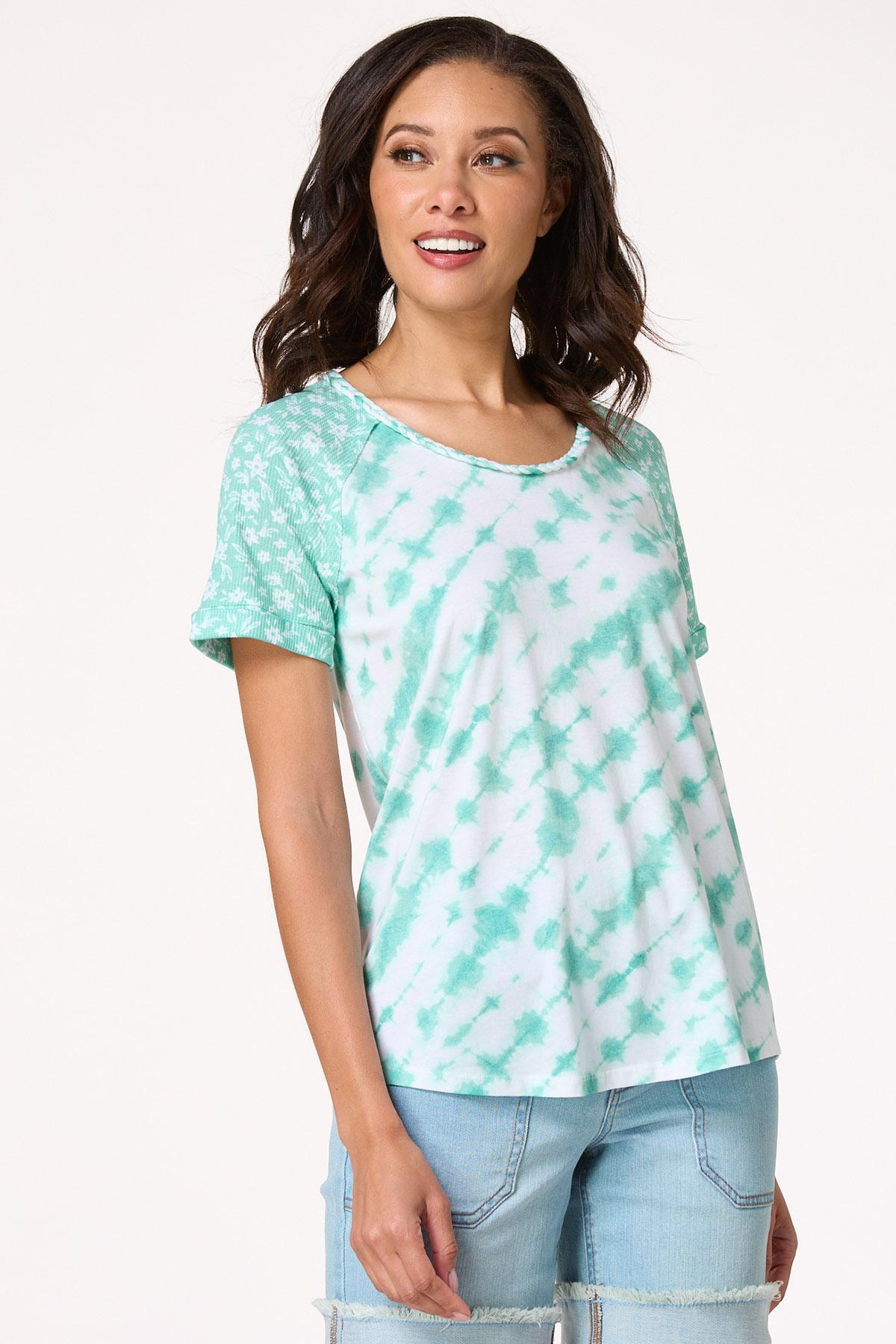 Tie Dye Braid Trim Top