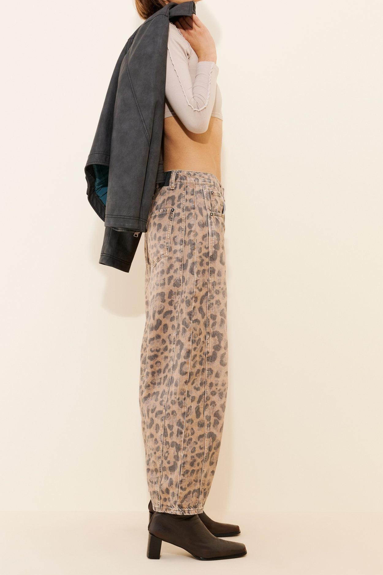 Good Luck Printed Barrel Jeans