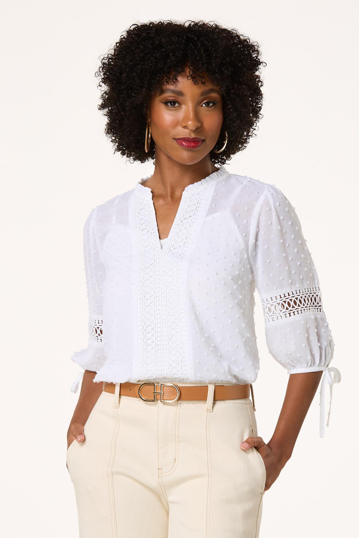 Textured Clip Dot Top