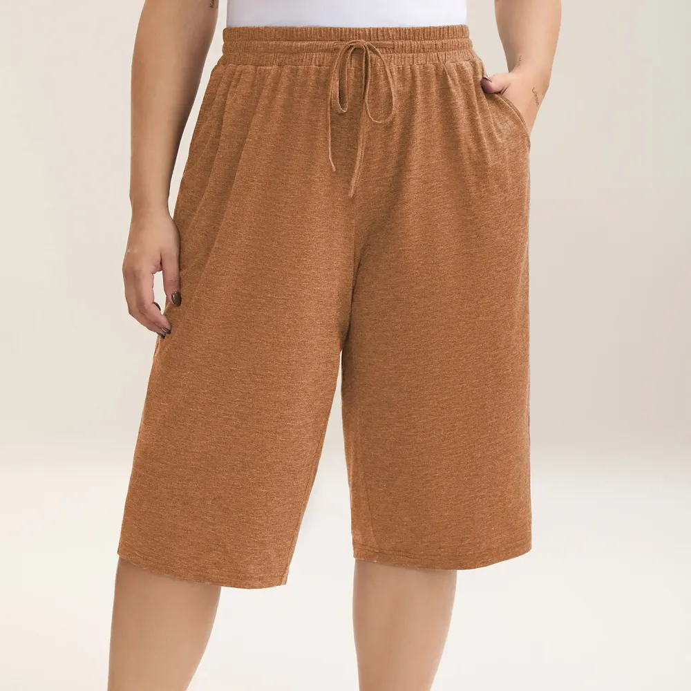 Color-block Knitted Drawstring Lounge Pants