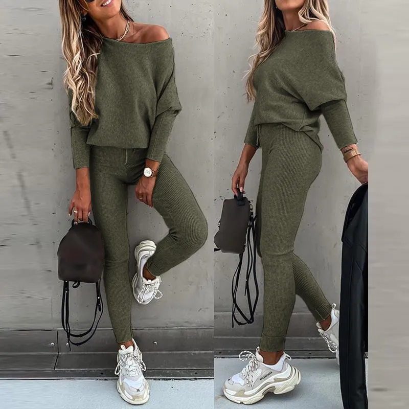 Women's 2 Piece Lounge Outfit Long Sleeve