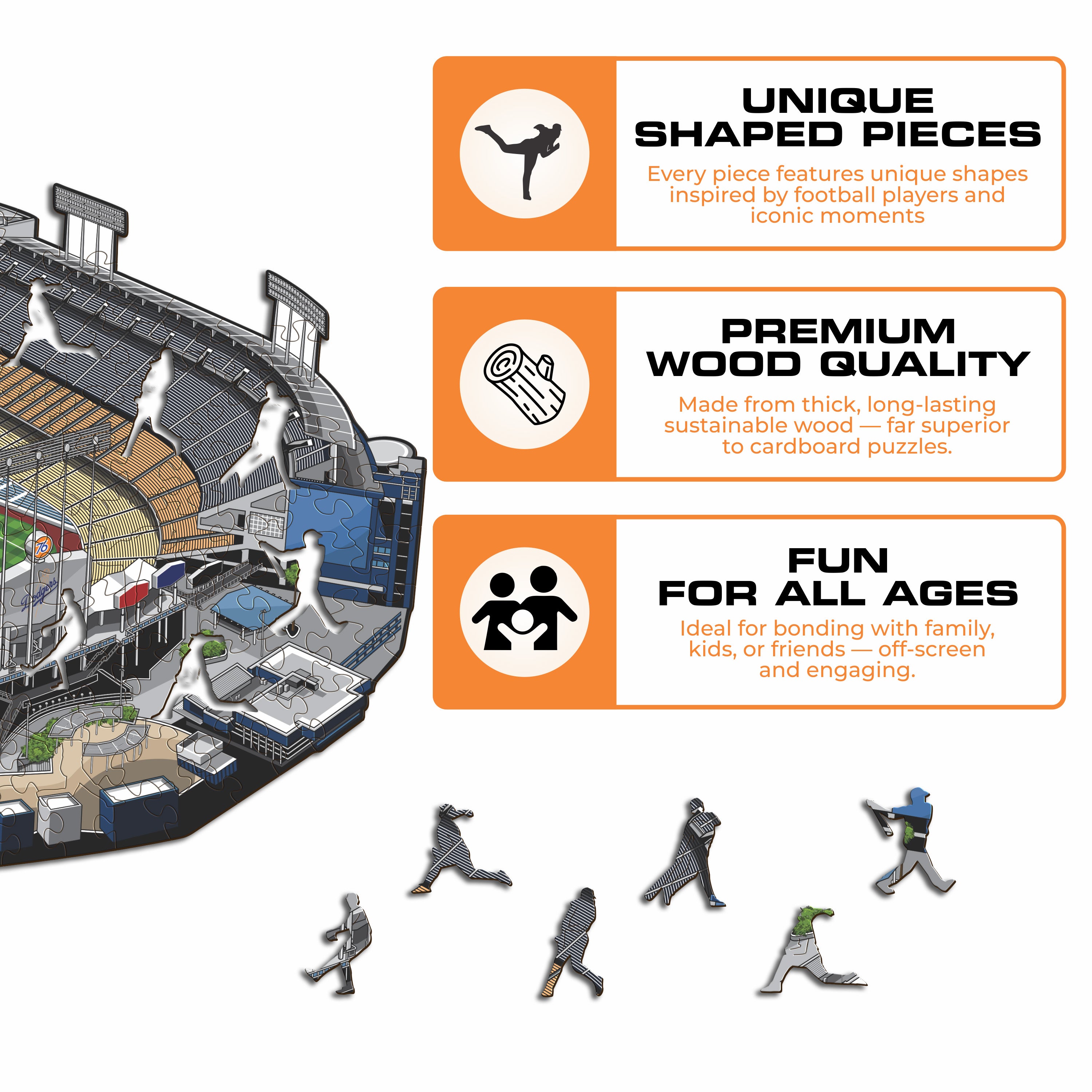 Los Angeles Dodgers™ Dodgers Stadium - Wooden Puzzle