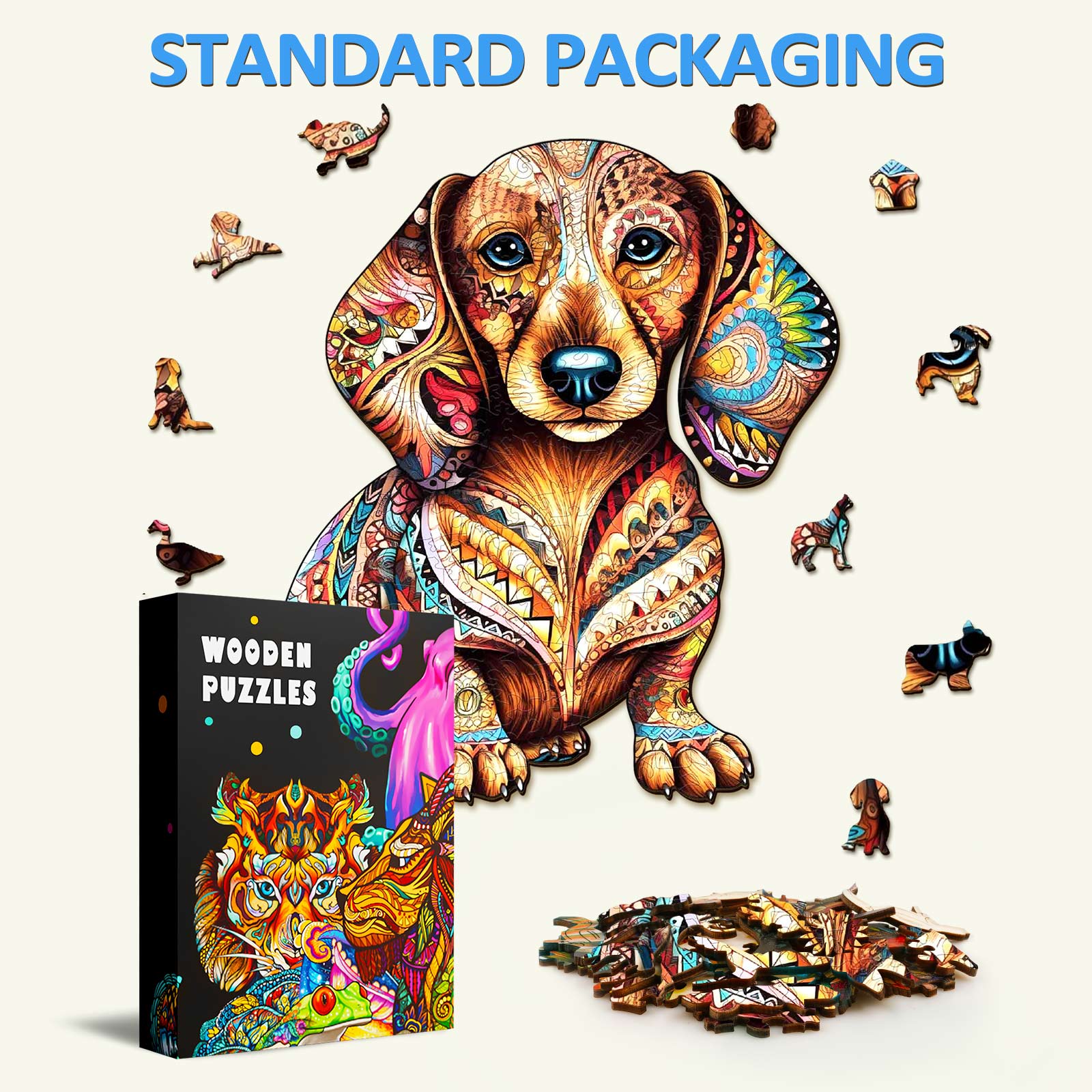 Dachshund 3 Wooden Jigsaw Puzzle