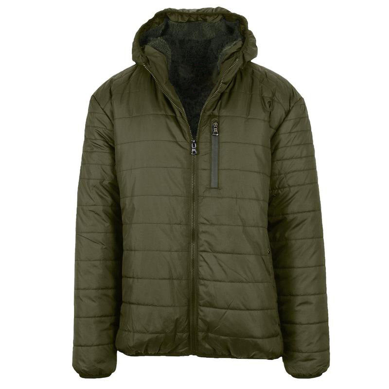 Men's Classic & Sherpa Fleece Lined Hooded Puffer Jacket