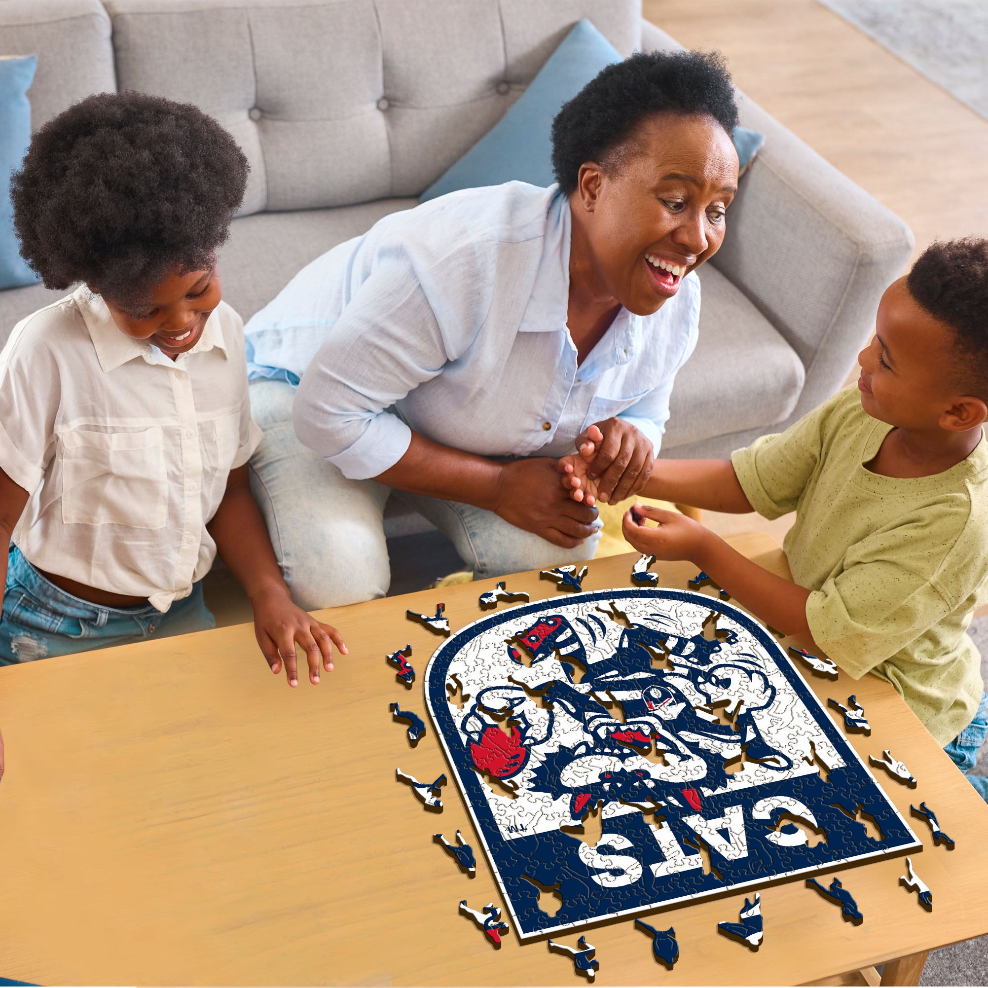 Geelong FC Retro Mascot - Wooden Puzzle