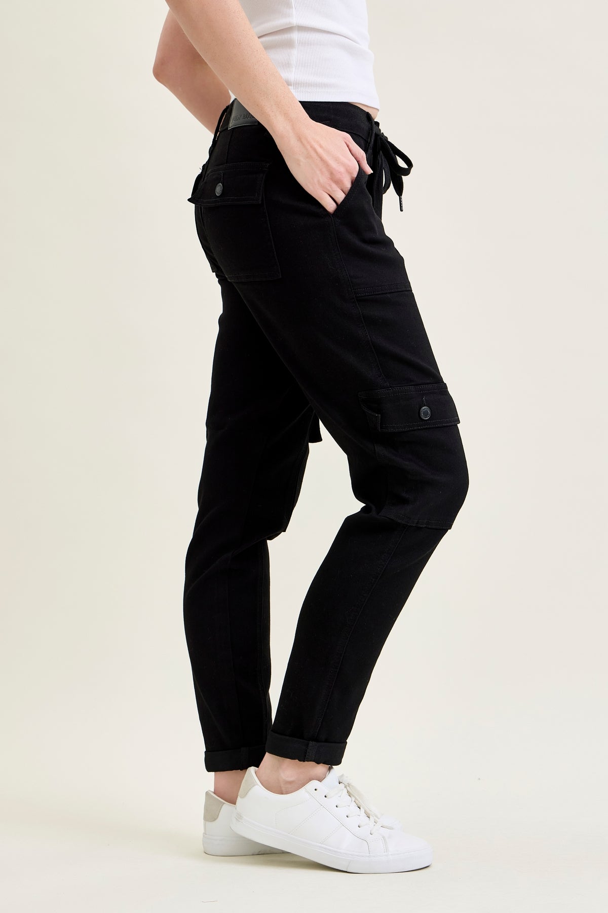 Celeste High Rise Cuffed Cargo Joggers