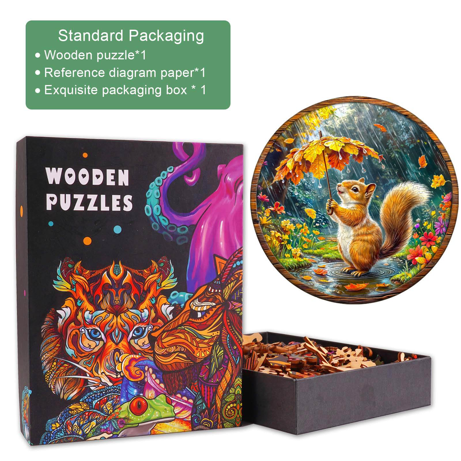 Squirrel Dreams Wooden Jigsaw Puzzle