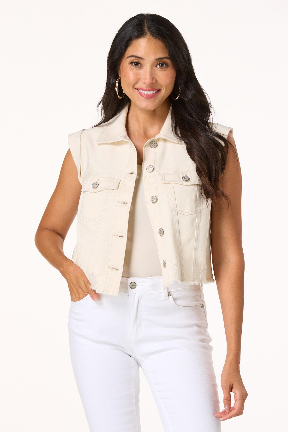 Natural Distressed Vest