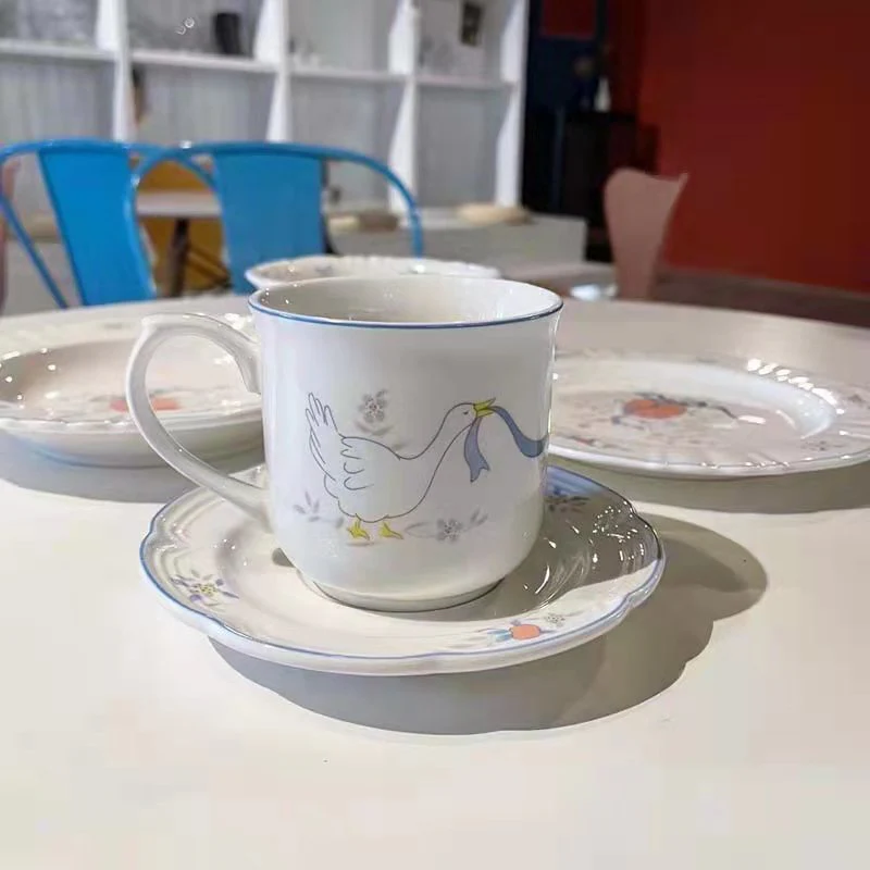 Vintage French Cygnet Dinnerware