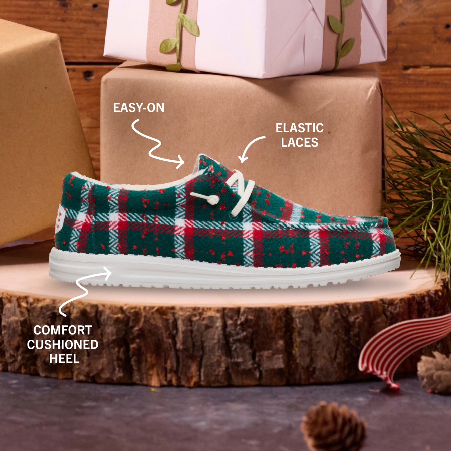 Wally Confetti Plaid Cozy - Red/Green/Multi