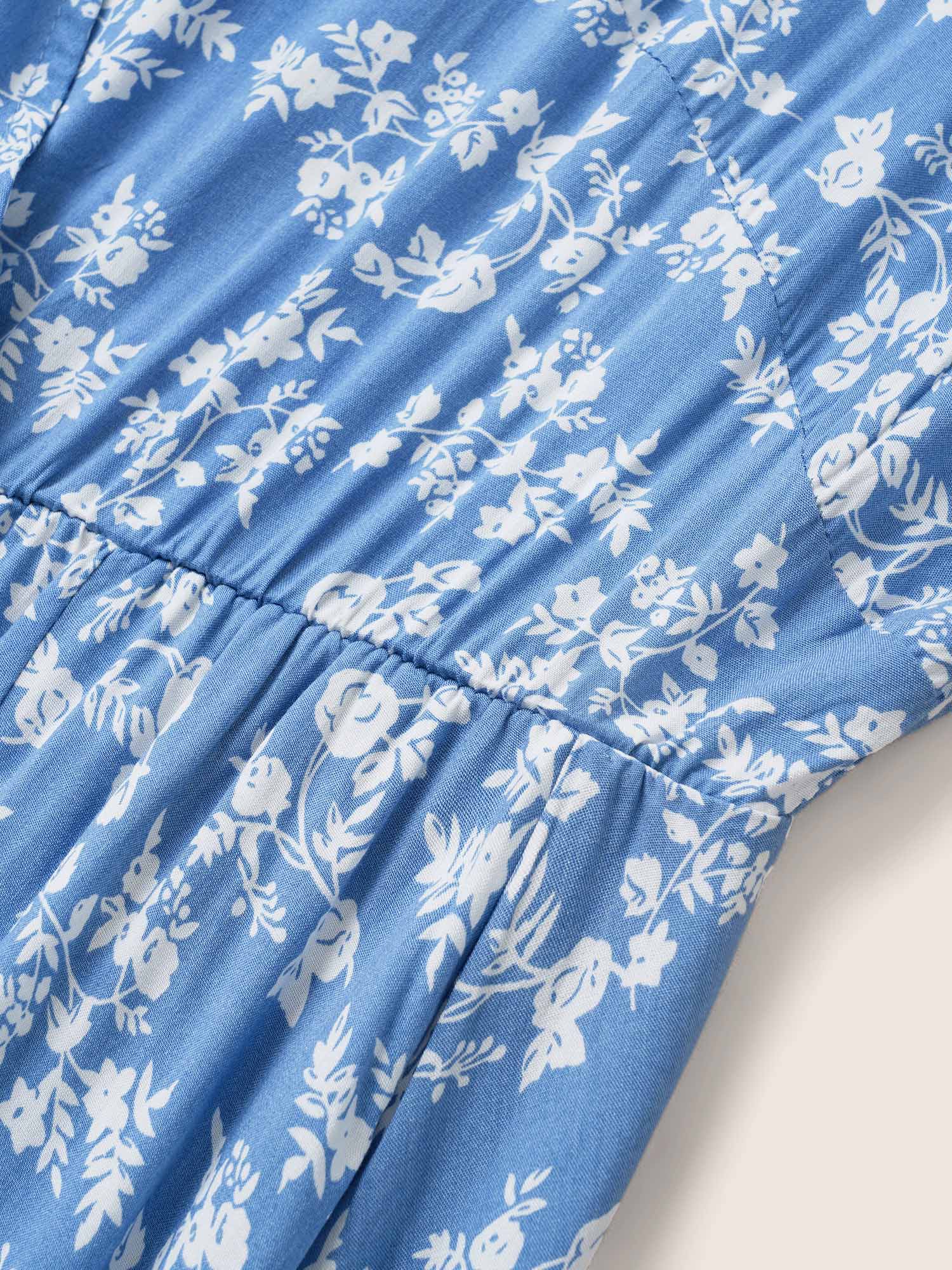 Bloom Dress - Flutter Sleeve Ditsy Floral Pocket Split Maxi Dress