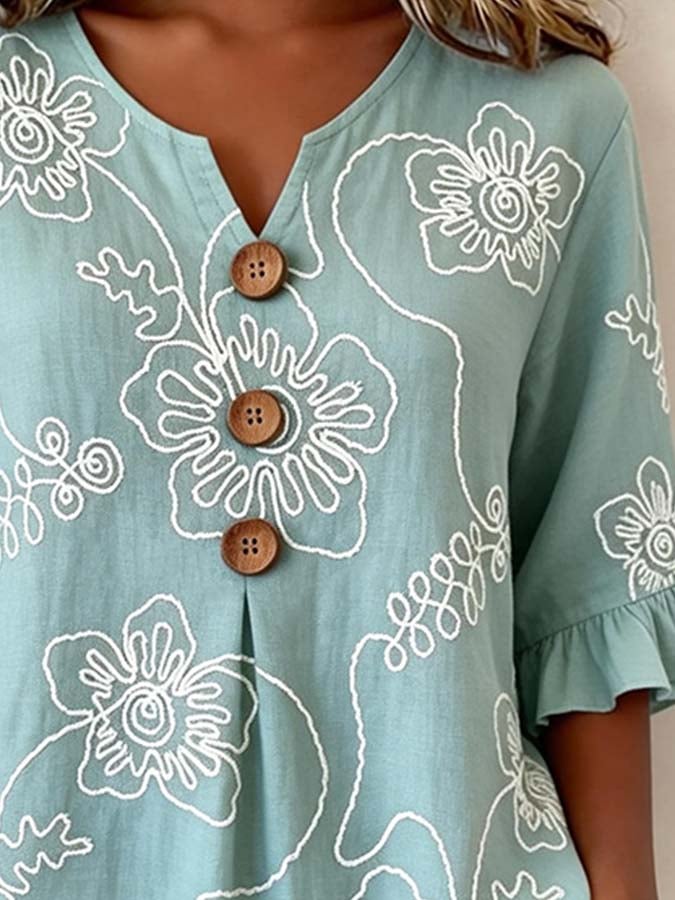 Women'S Casual Printed Top