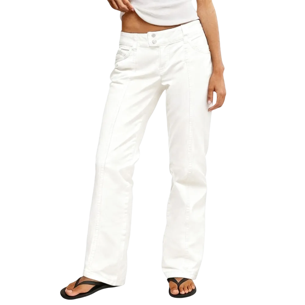 Women's mid-rise straight leg pants