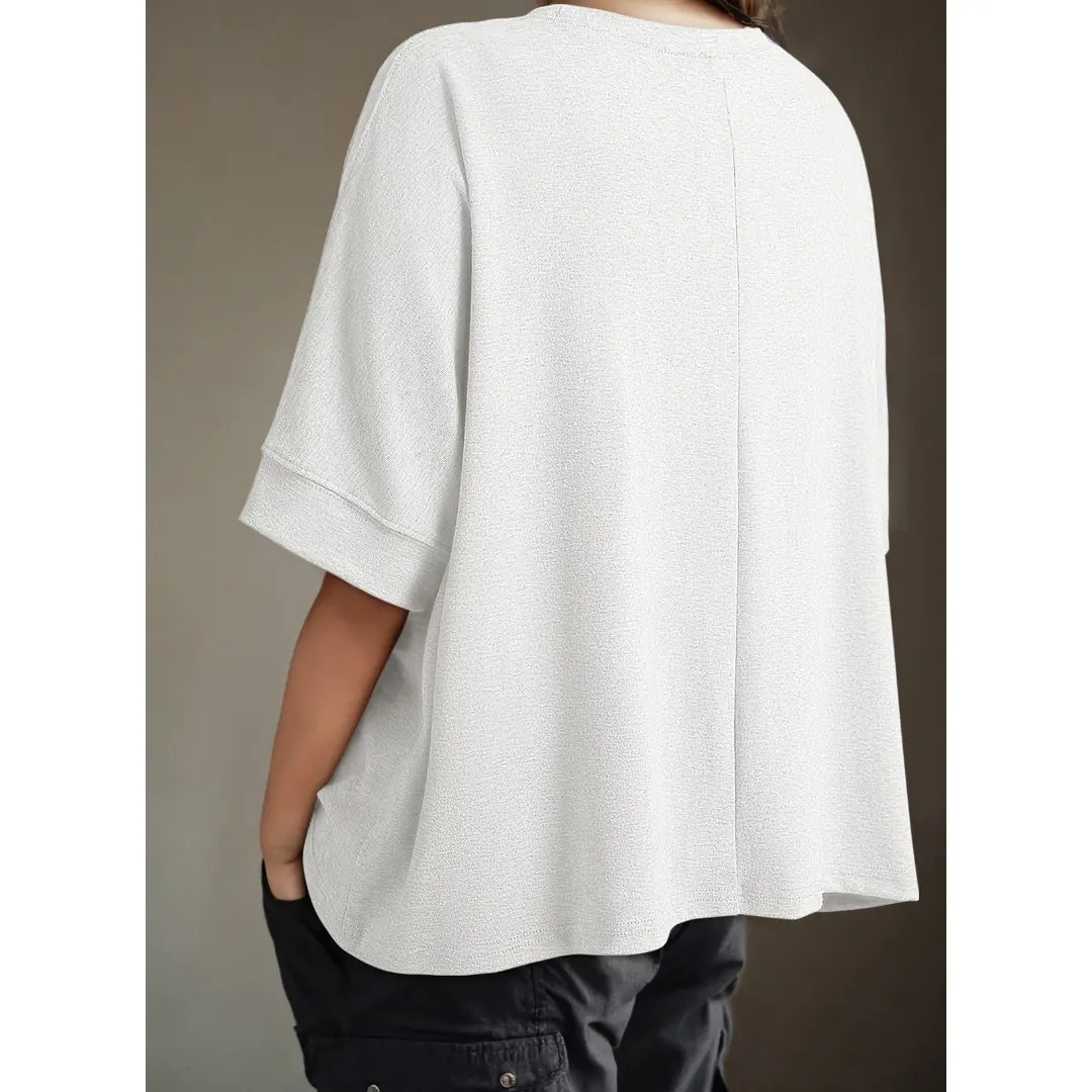 Women's Tops for Women 2026 Loose Oversized Basic Tee Comfortable Soft Fabric Flattering Fit - Womenswear