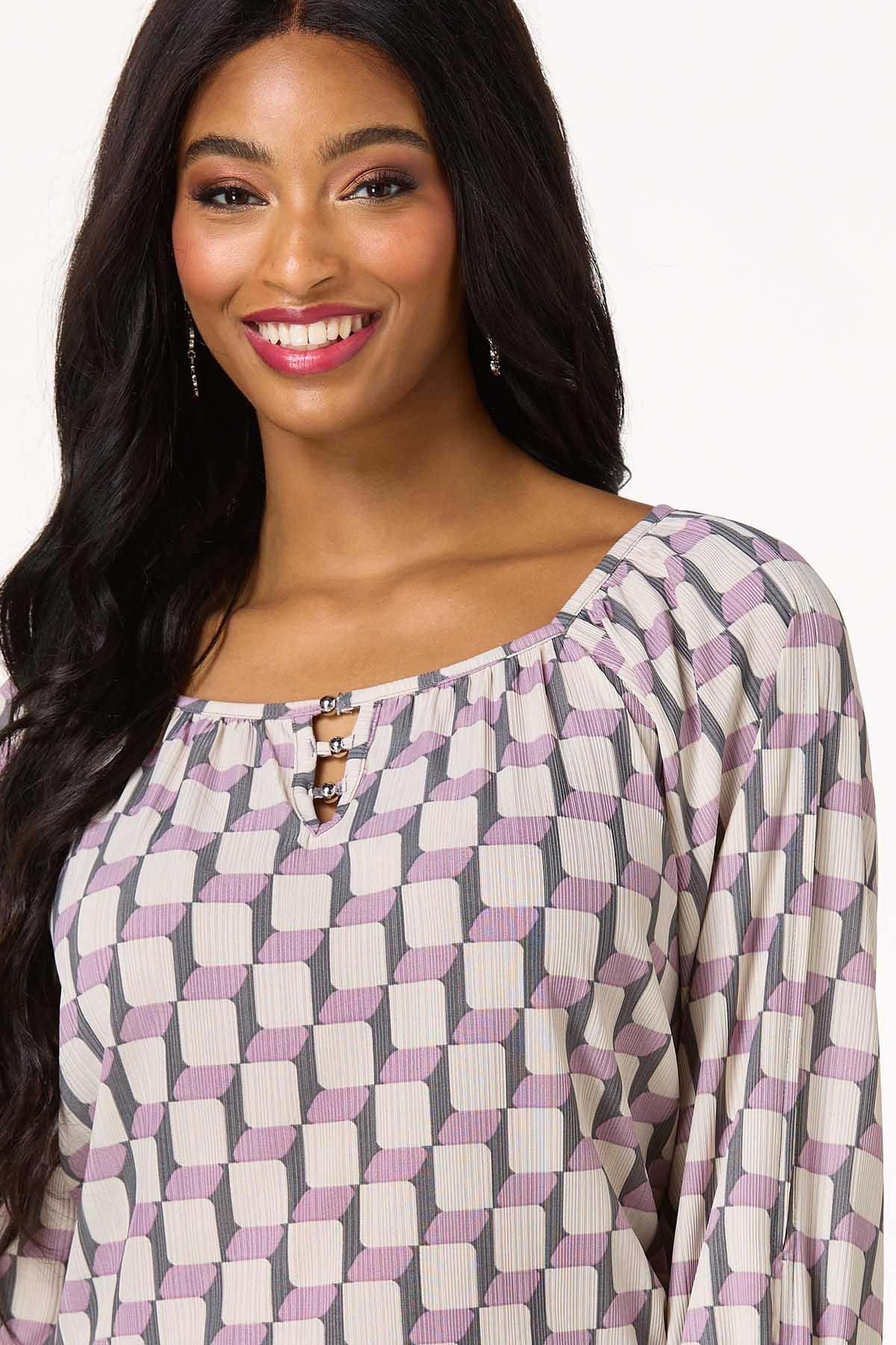Geo Cut Sleeve Top