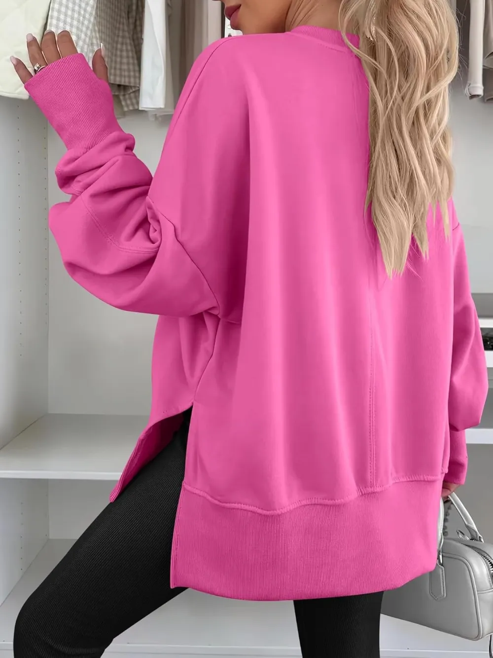 Women Oversized Sweatshirts Thumbhole Long Sleeve Hoodies Shirts