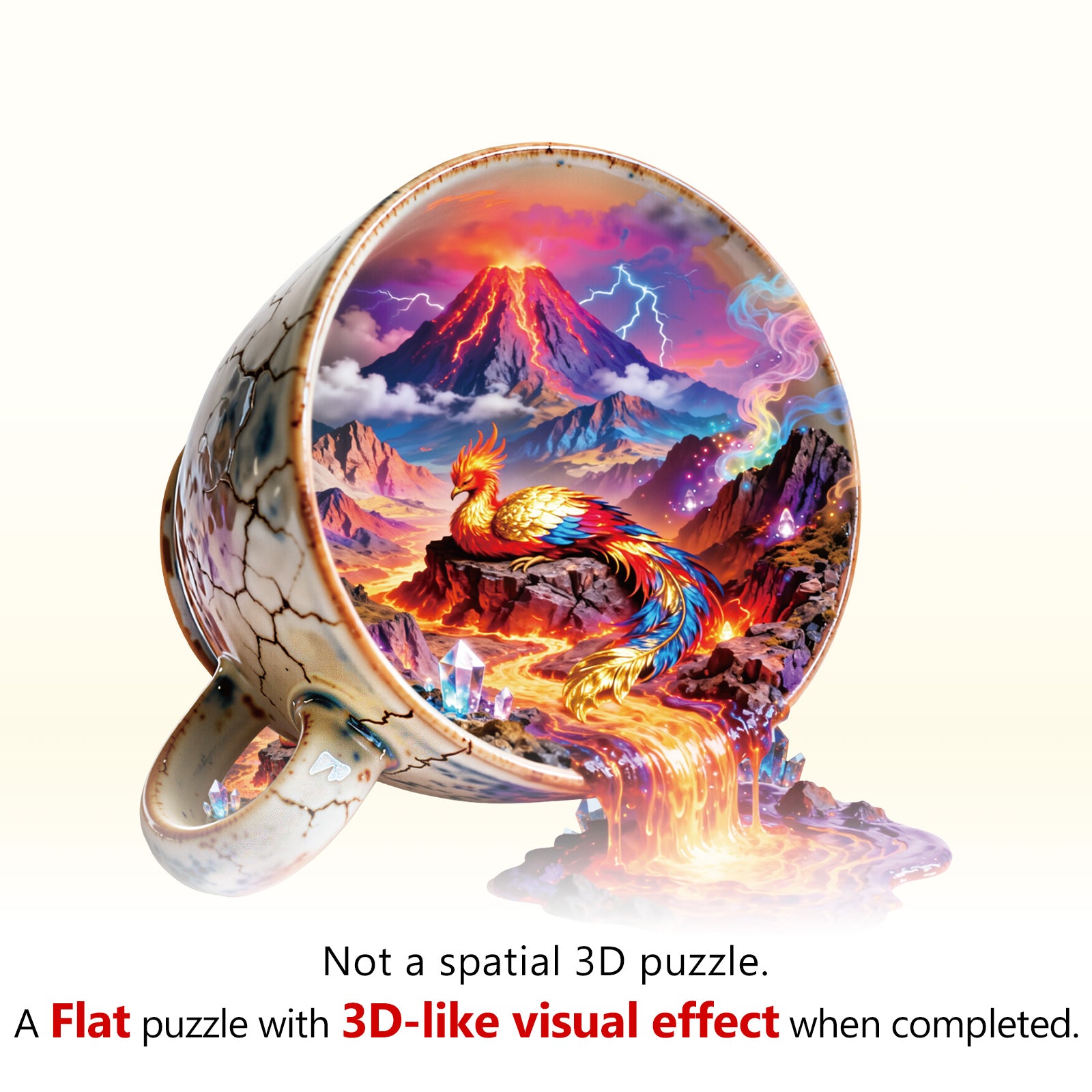 Lava Teacup Wooden Jigsaw Puzzle