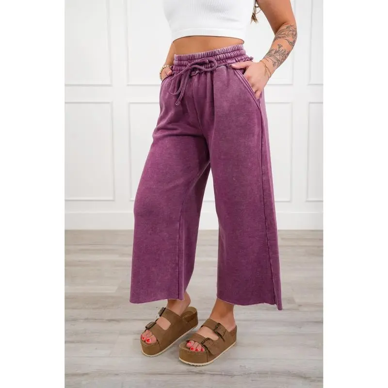 Limited-Time Fleece Palazzo Pants - Stylish Acid Wash(Just $3 Each!)