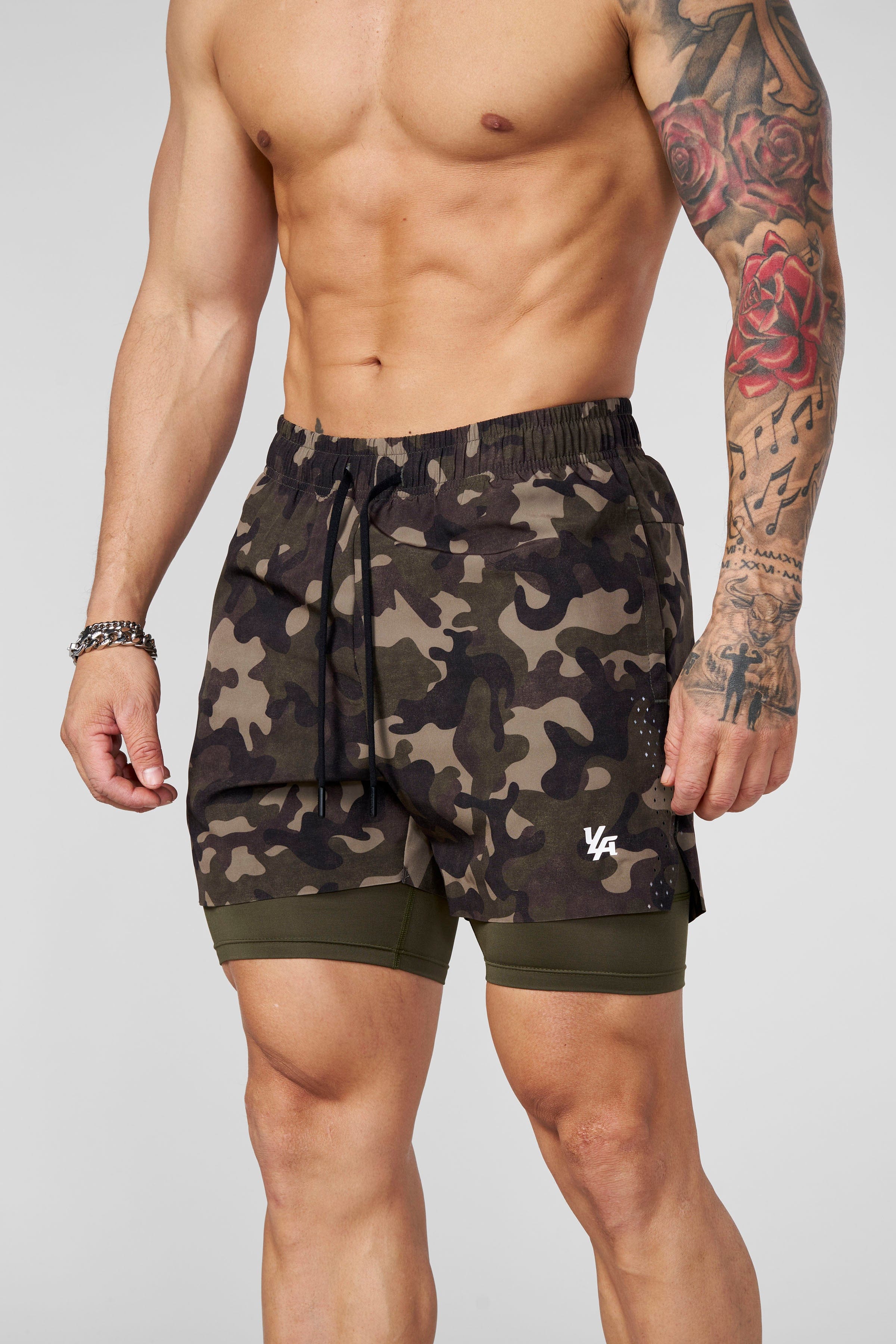 1047 - Camo Compression Shorts