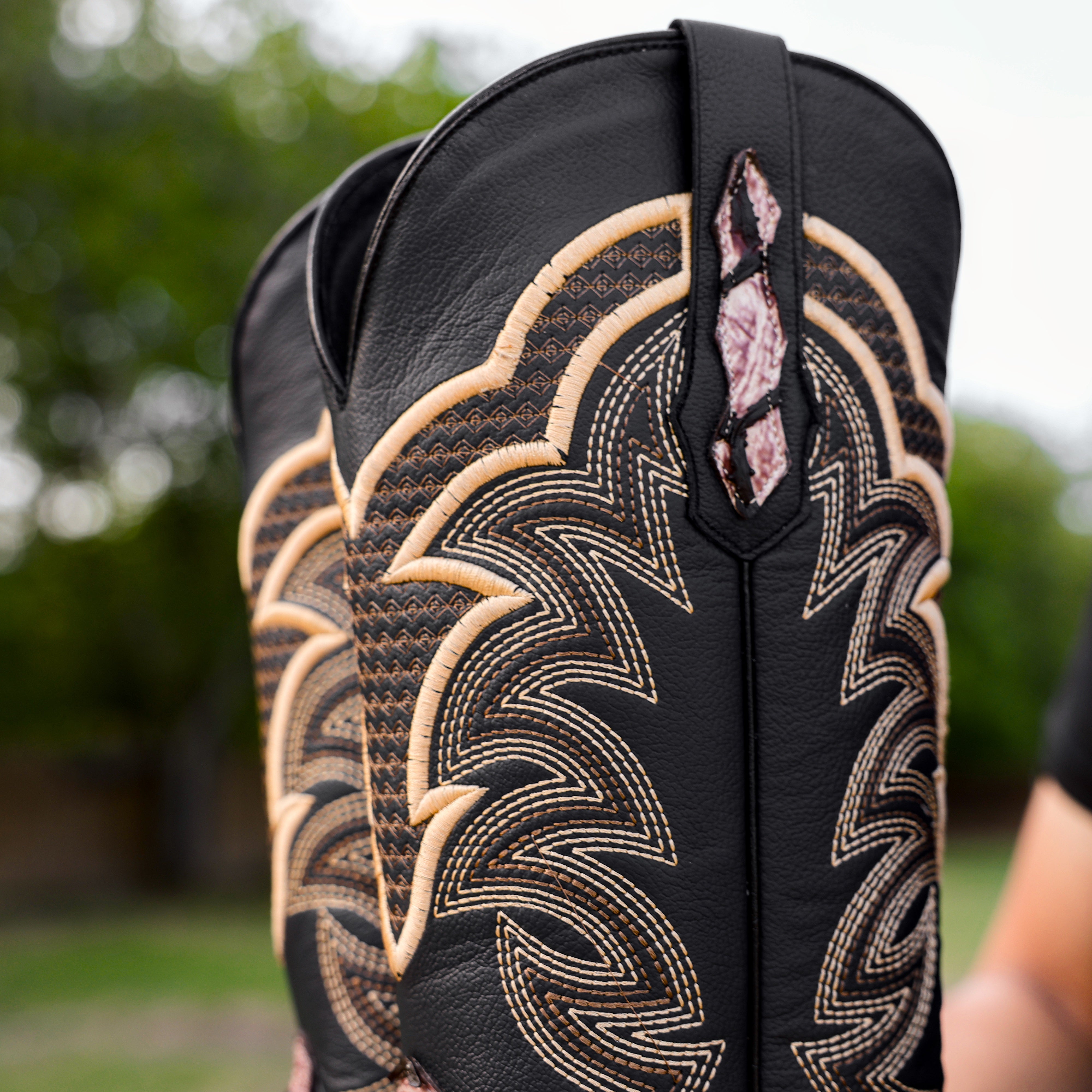 Orix Python Leather Boots - Square Toe