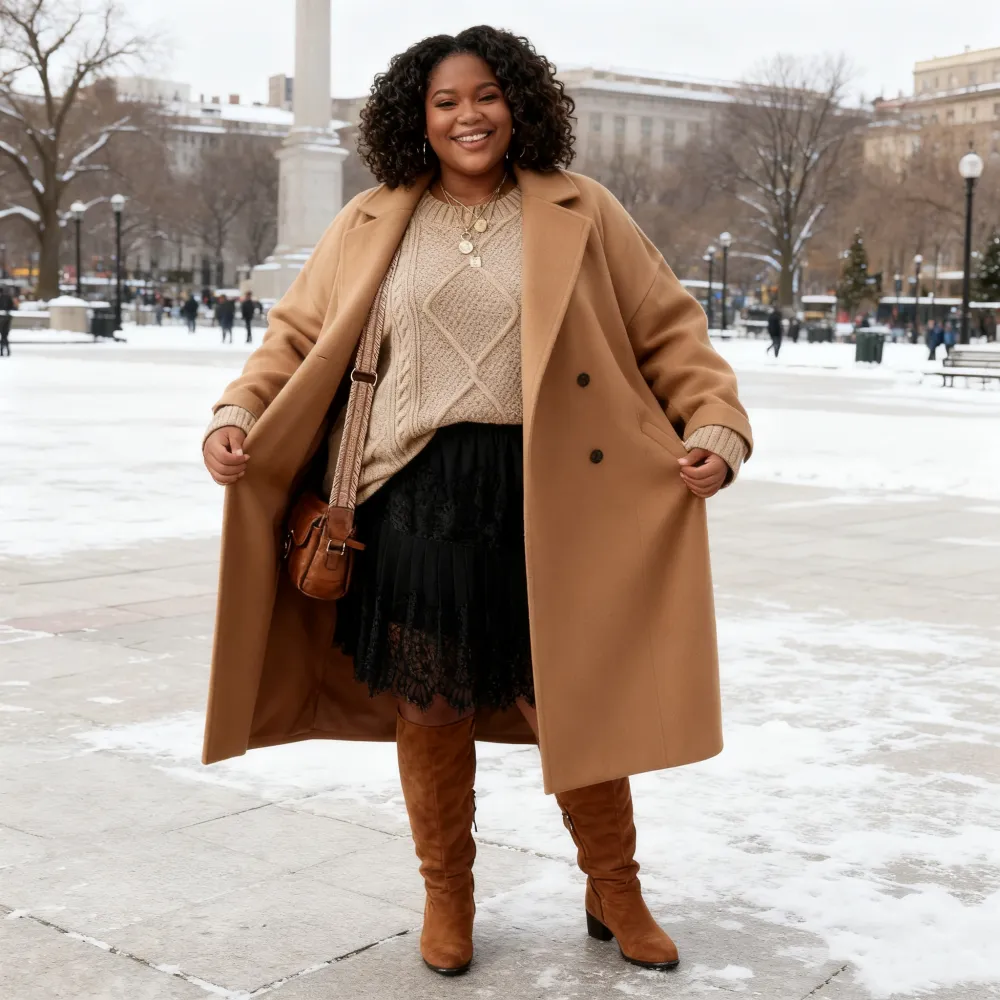 2025 Women's Cable Knit Lace Mini Sweater Dress 2PC