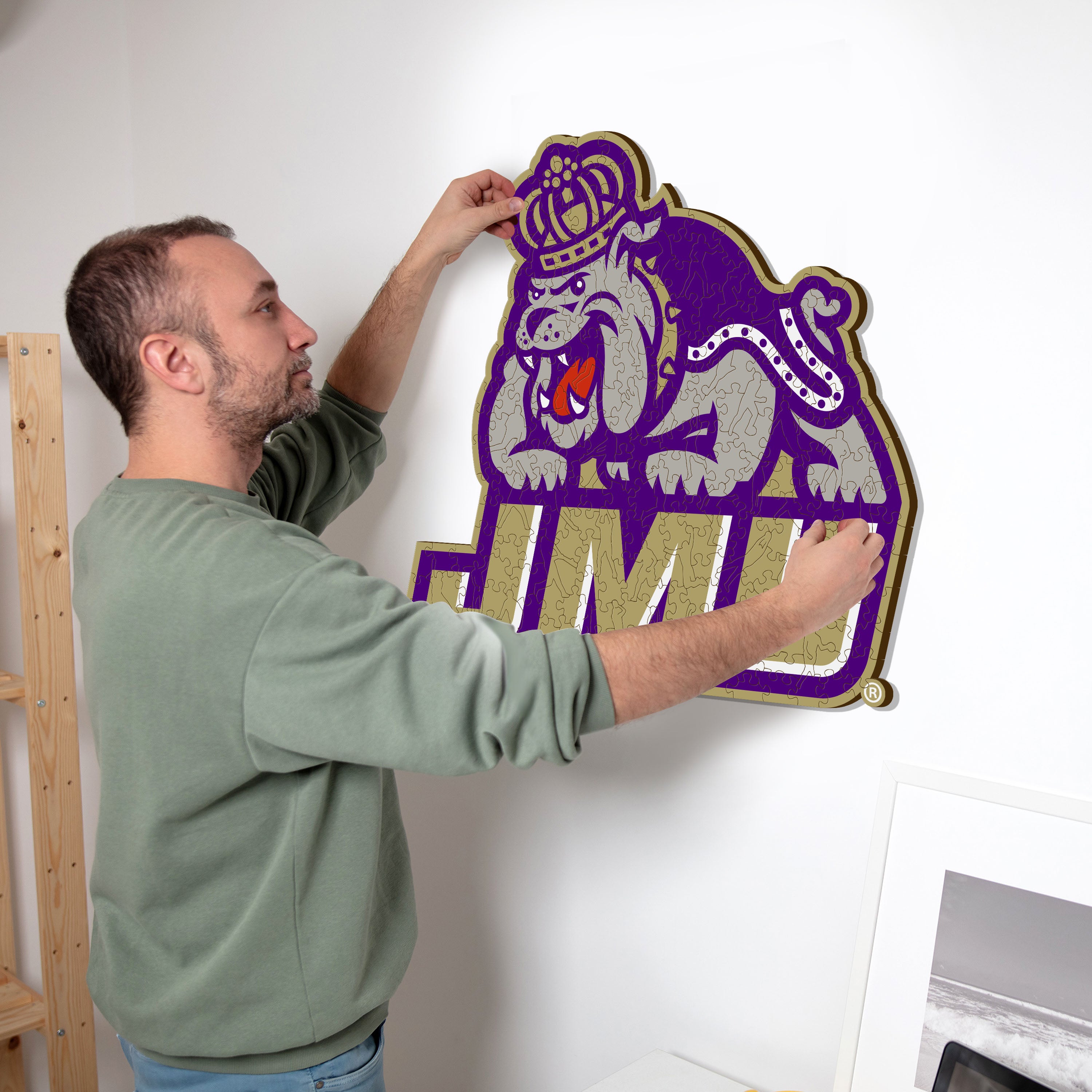 James Madison University Mascot - Wooden Puzzle