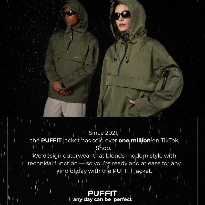 Waterproof oversized autumn hooded jacket