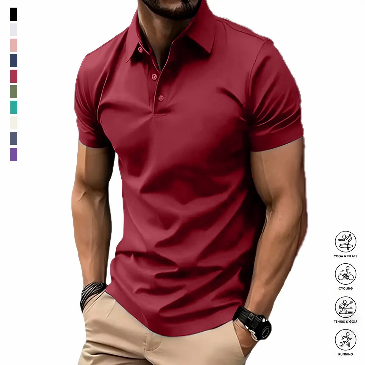 Men’s Classic Polo Shirt – Summer Casual & Business Essential