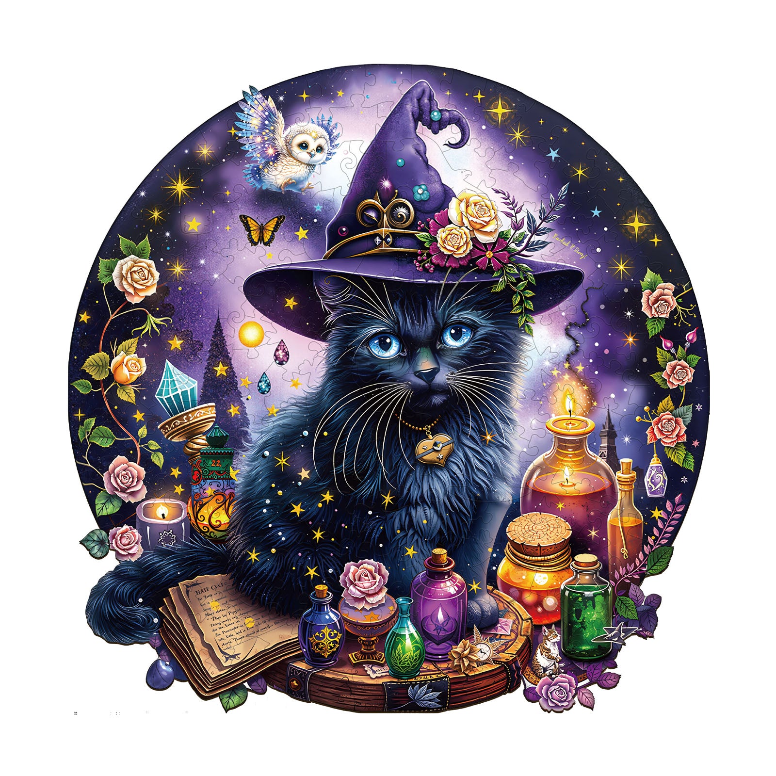 Magic Cat Wooden Jigsaw Puzzle