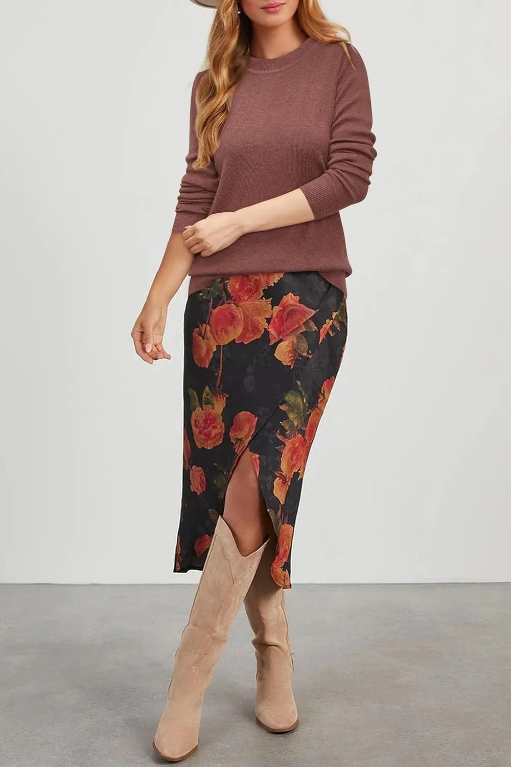 Women Fashion Wool Blend Sweater