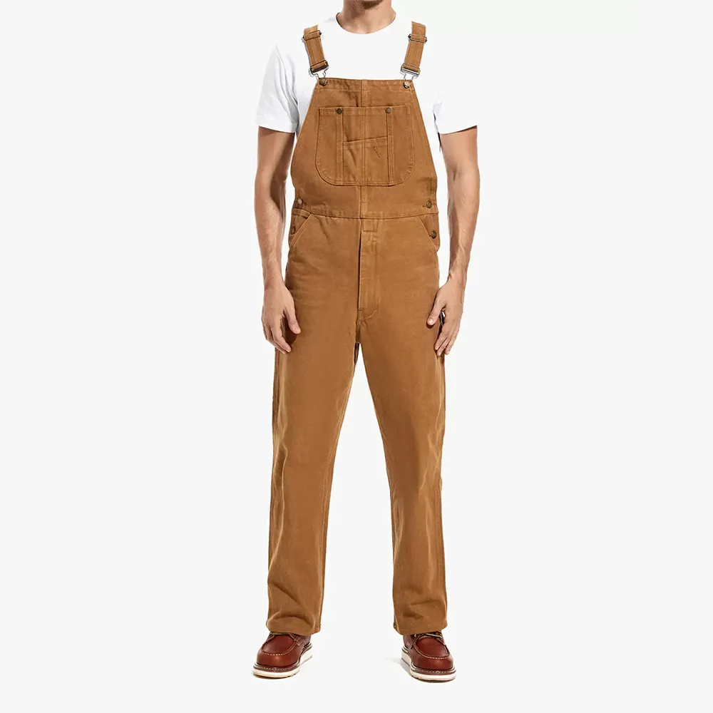 Men's Denim Bib Overalls, Men's Overalls Workwear with Adjustable Straps and Convenient Tool Pockets