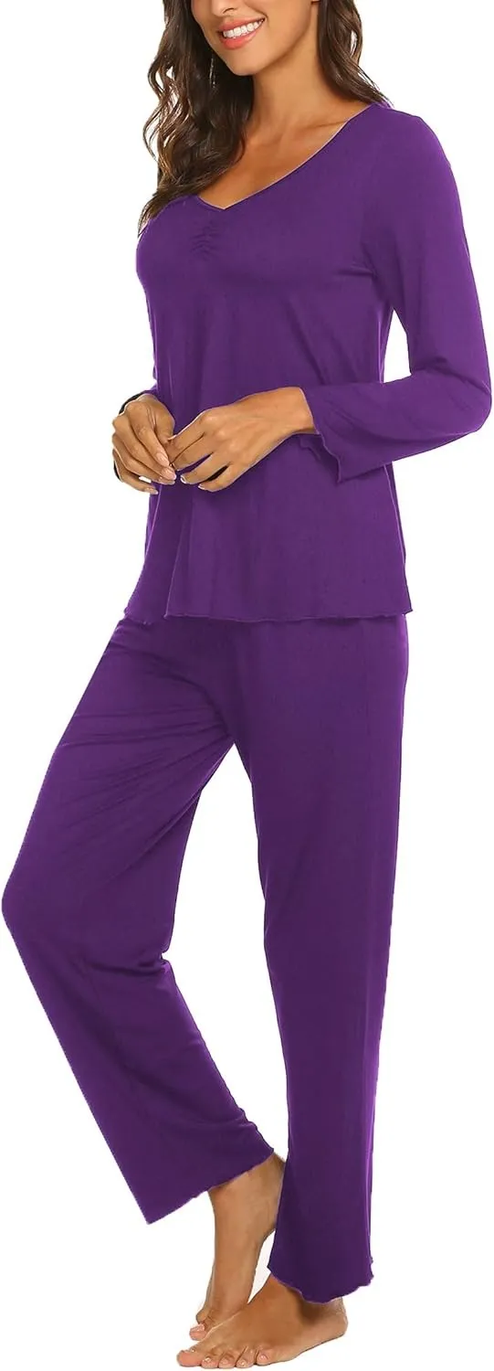 Womens Pajama Sets 2 Piece Lounge Set Fall Winter Pajamas