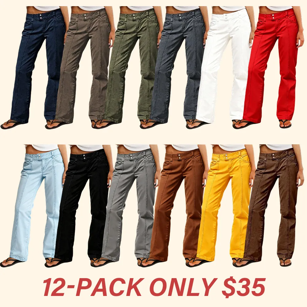 Women's mid-rise straight leg pants