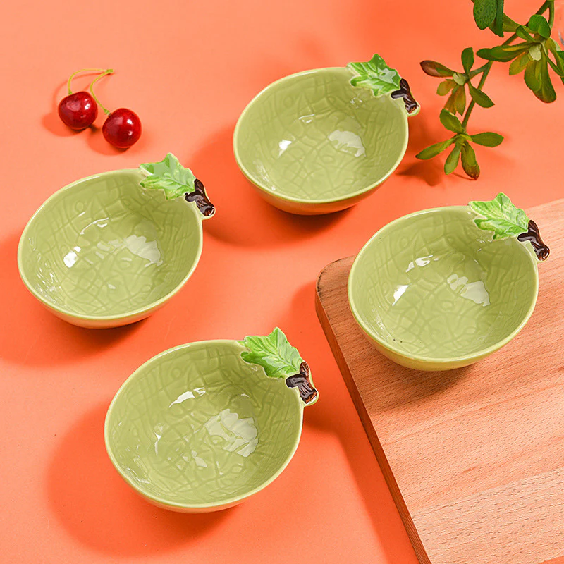 4PC Fruits Flowers Critters Seasoning Dishes