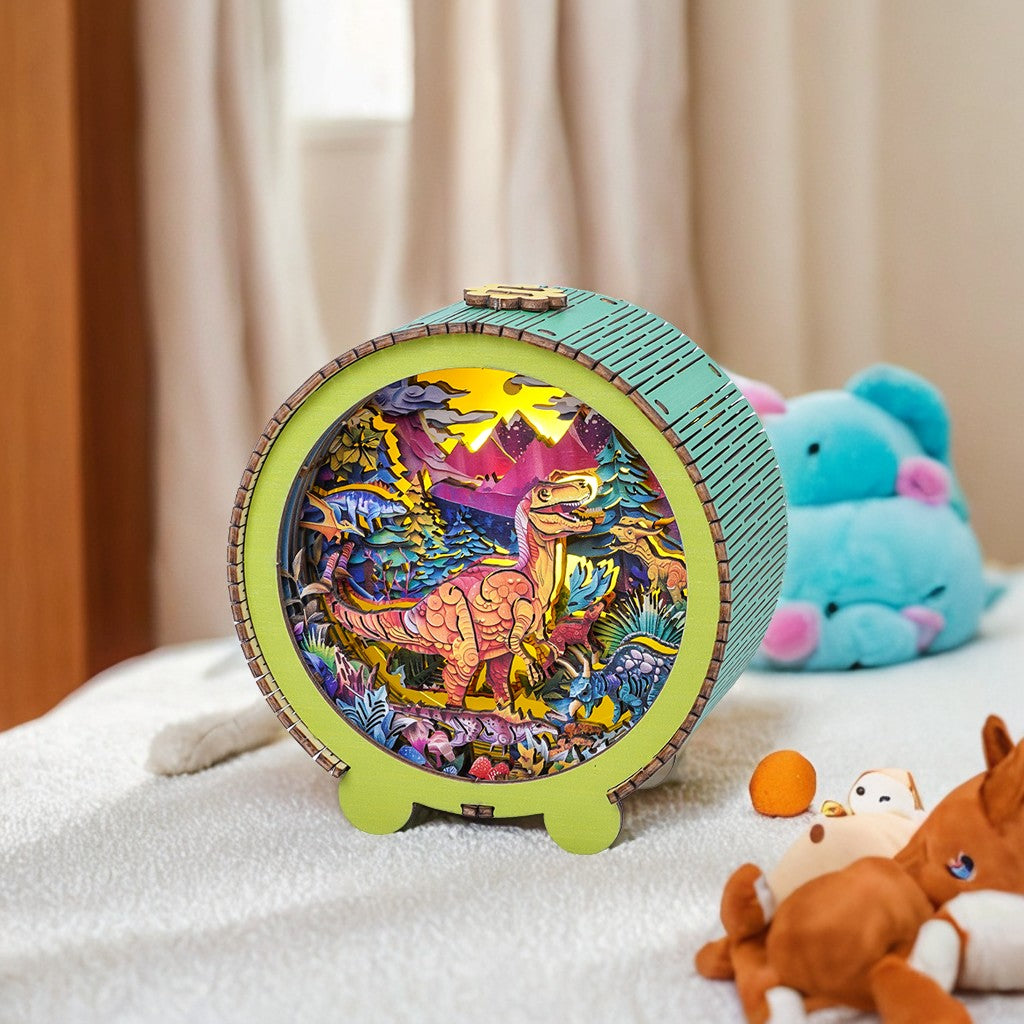 Volcano Dinosaur Kit - 3D Wooden Puzzle Night Light