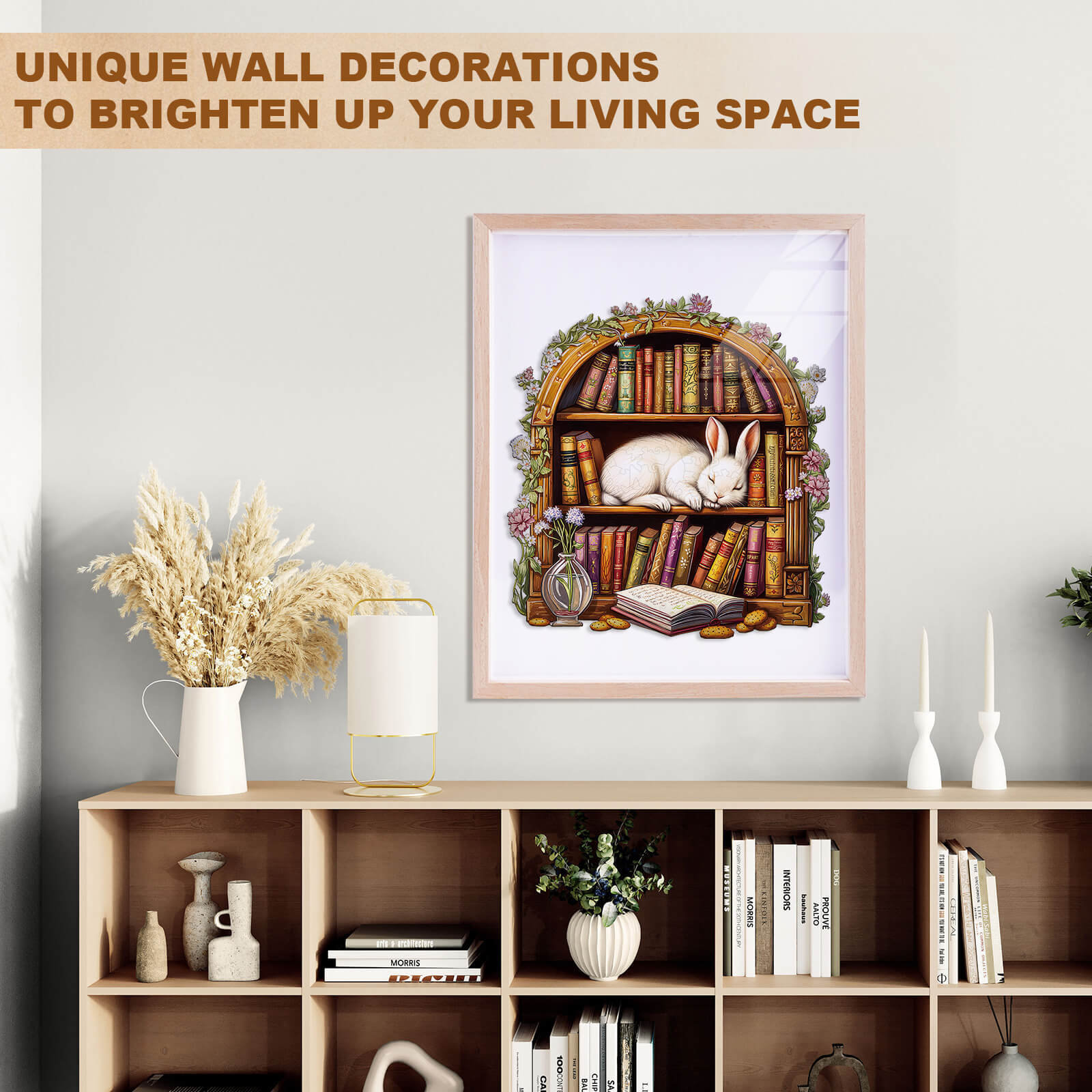 Sleep Library-Rabbit Wooden Jigsaw Puzzle