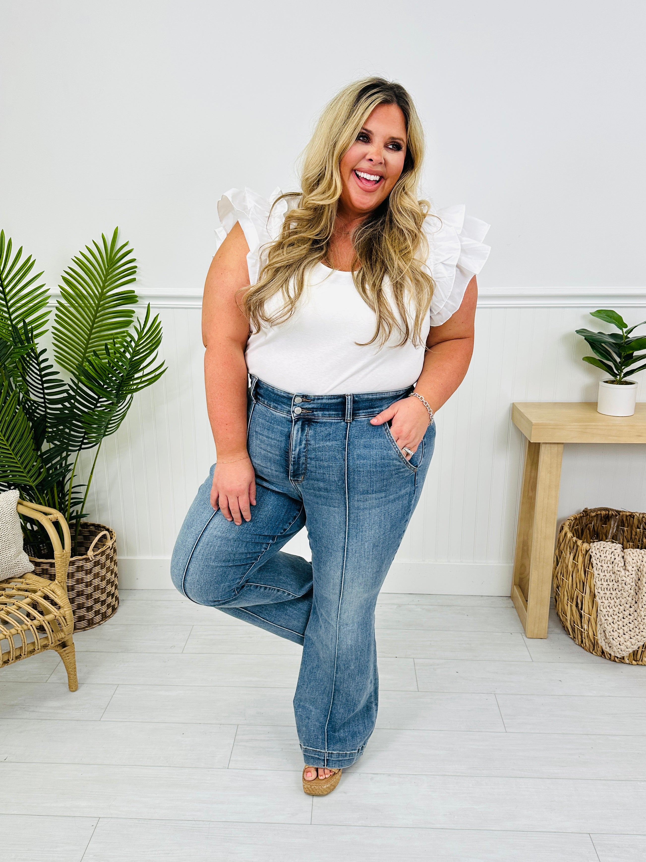 Judy Blue Stop and Stare Flare Jeans