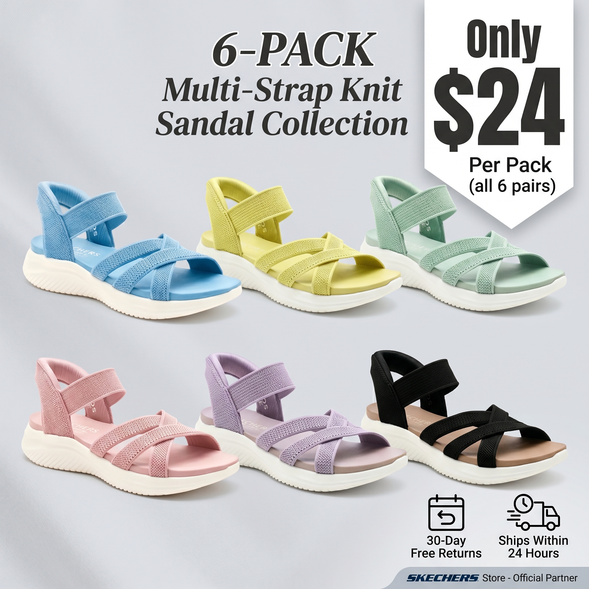 Skechers Slip-ins Ultra Flex 3.0 Vegan Washable Sandals