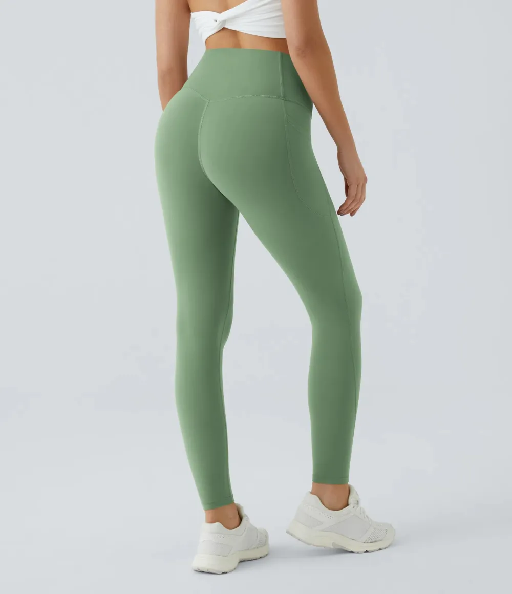 High Waisted Tummy Control Pocket Shaping Training Leggings