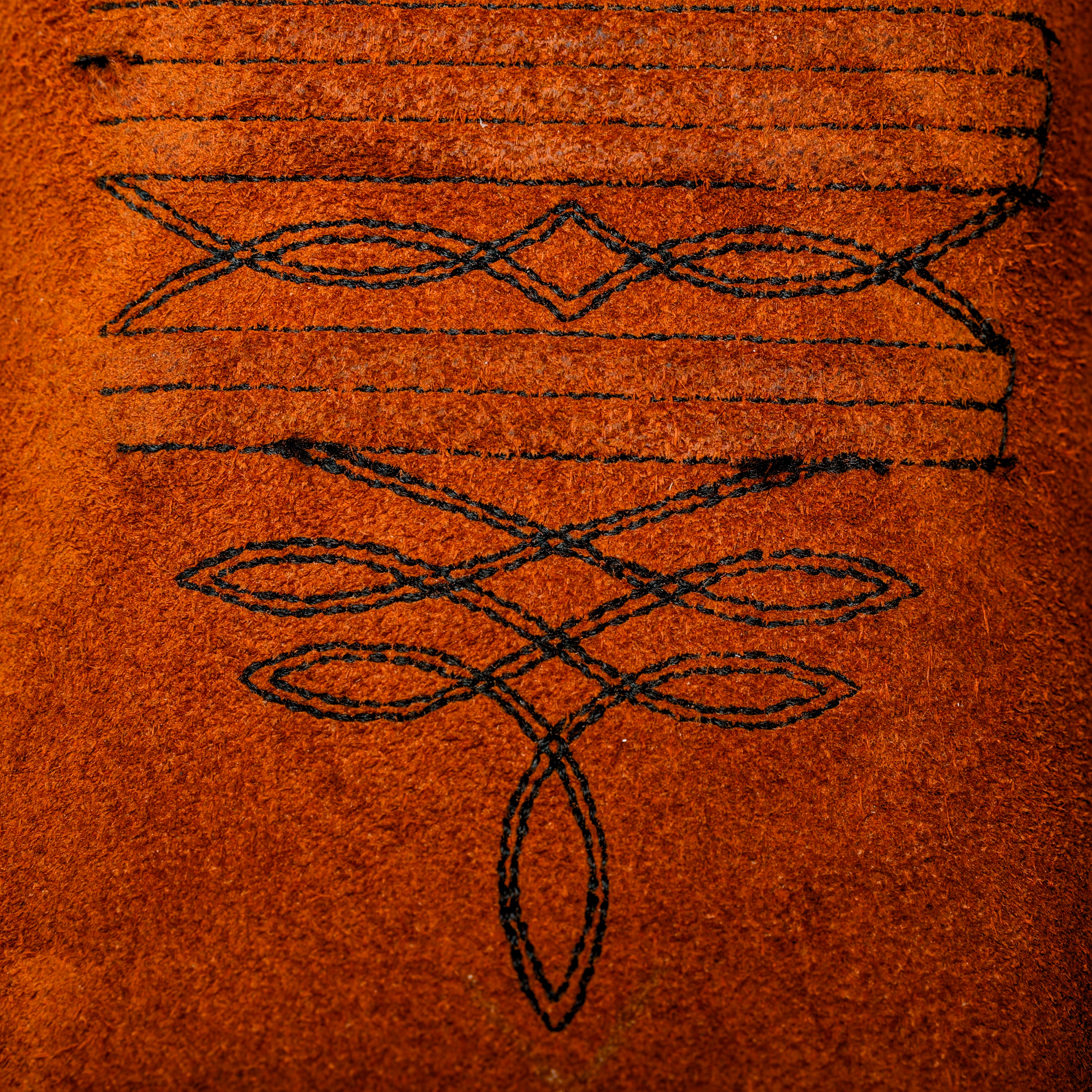 Cognac Rough-Out Boots - Square Toe