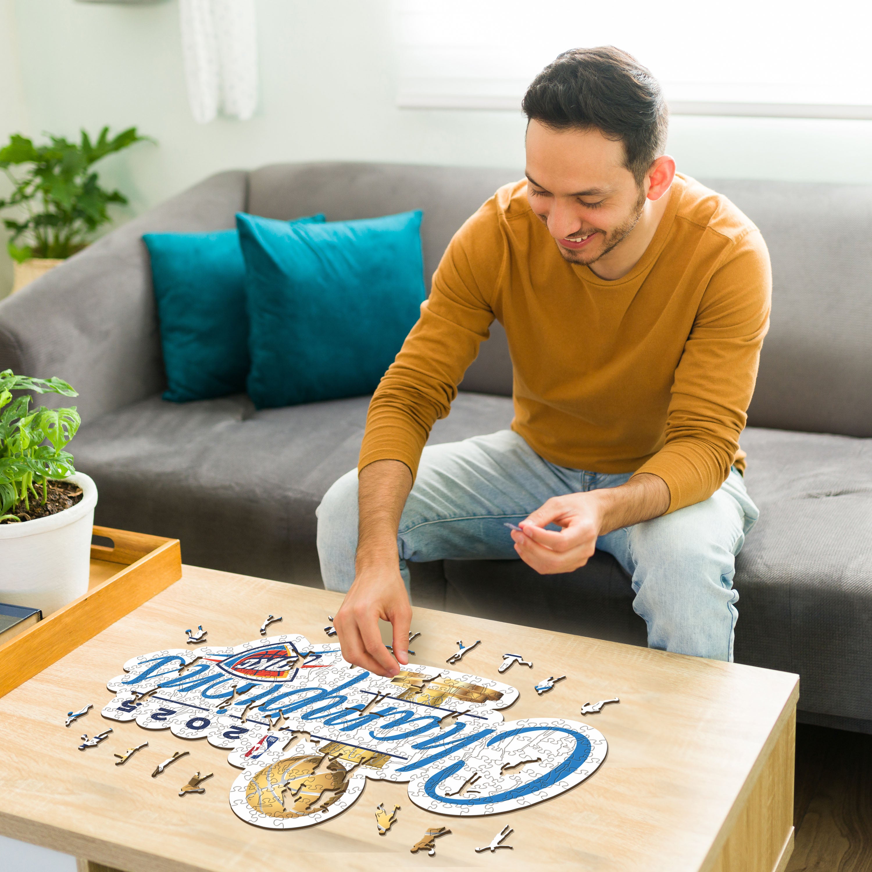 Oklahoma City Thunder™ 2025 NBA Champions - Wooden Puzzle