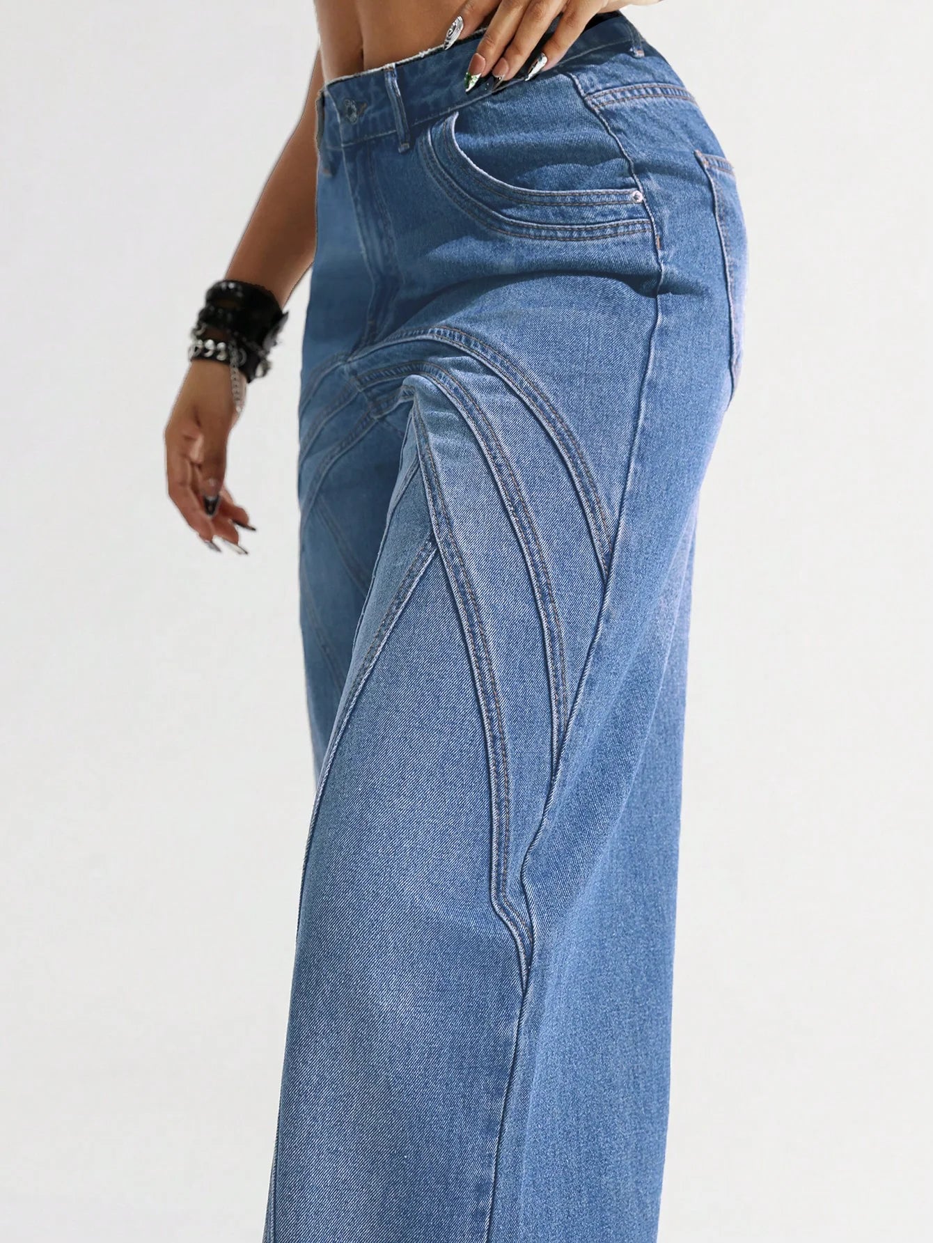 Pannel Play Wide Leg Jeans