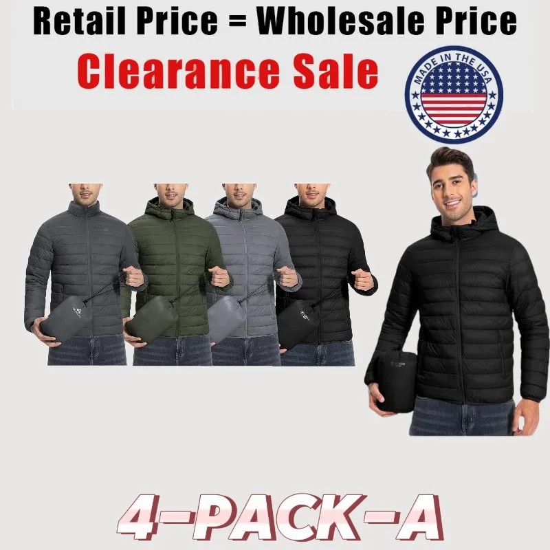 Mens Lightweight Packable Outdoor Puffer