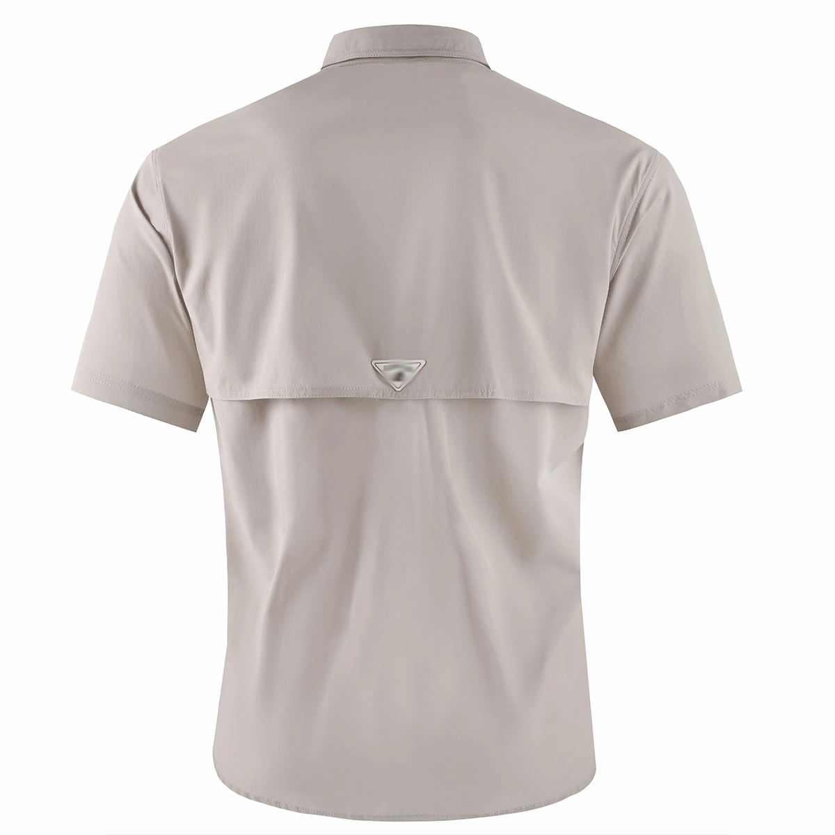 Men's American-Style Solid Color Shirt with Hidden Ventilation Holes